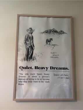 Quiet, Heavy Dreams Framed Wall Art - Beige Frame